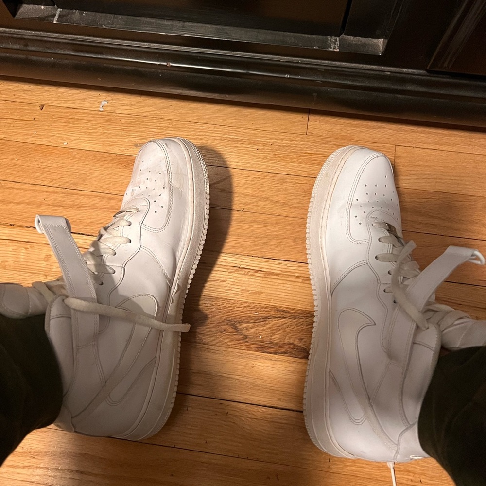 Nike All white high top Nike Air Force 1s size 14 - Picture 8 of 9